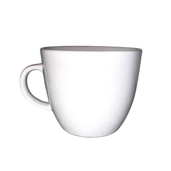 Room Essentials White Stoneware Mug "Before Work"  Dishwasher & Microwave Safe - Picture 2 of 5